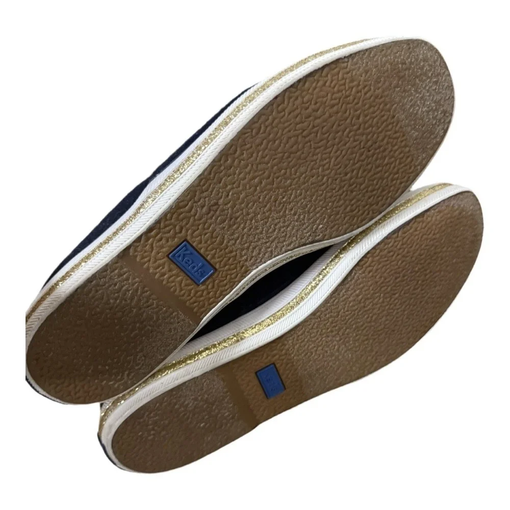 Keds Taylor Swift Navy Slip On Wool Canvas Sneakers Size 7.5 Limited Release
